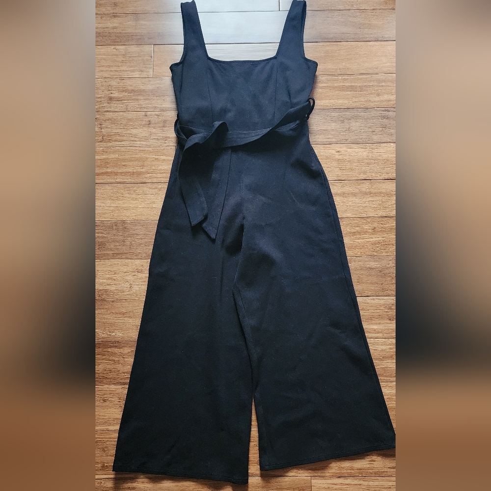 Rolla Coster Black Wide-Leg Jumpsuit with Tie Waist